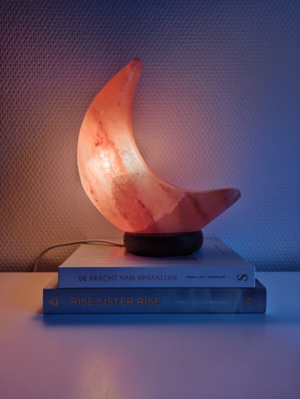 Zoutlamp maan oranje kinderkamer luchtzuiverend 3